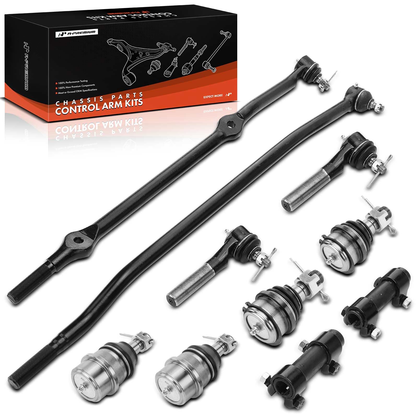 ティップリン産ポイント-34-4 Amazon.com: A-Premium 10Pcs Front Suspension Kit, Upper & Lower